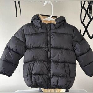 Kids Black Puffer Jacket